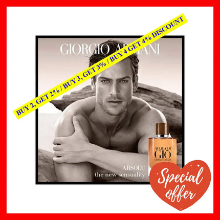 Acqua Di Gio Absolu By Giorgio Armani For Men - 2.5 Oz Edp Spray