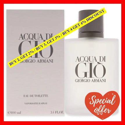 Acqua Di Gio By Giorgio Armani For Men - 3.4 Oz Edt Spray