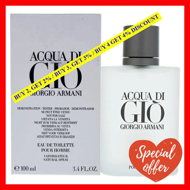 Acqua Di Gio By Giorgio Armani For Men - 3.4 Oz Edt Spray (Tester)