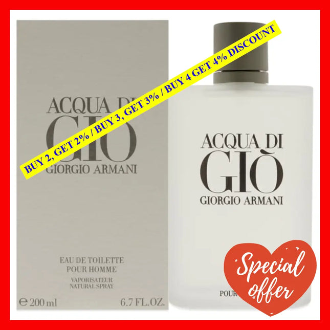 Acqua Di Gio By Giorgio Armani For Men - 6.7 Oz Edt Spray