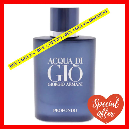 Acqua Di Gio Profondo By Giorgio Armani For Men - 2.5 Oz Edp Spray
