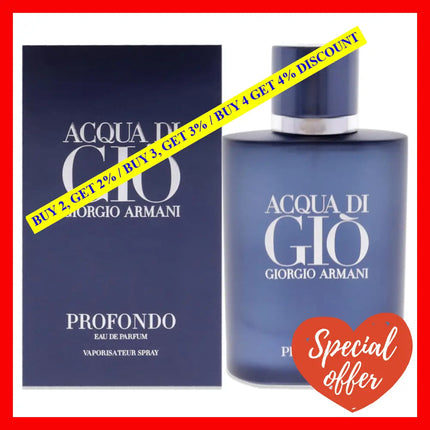 Acqua Di Gio Profondo By Giorgio Armani For Men - 2.5 Oz Edp Spray