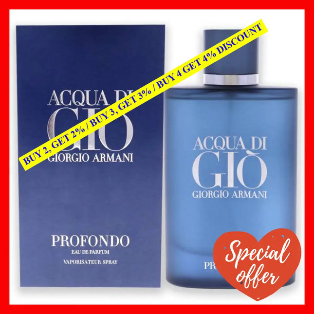 Acqua Di Gio Profondo By Giorgio Armani For Men - 4.2 Oz Edp Spray