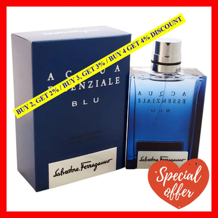 Acqua Essenziale Blu By Salvatore Ferragamo For Men - 3.4 Oz Edt Spray