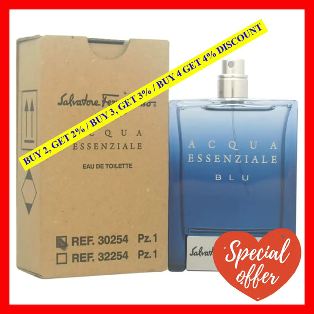 Acqua Essenziale Blu By Salvatore Ferragamo For Men - 3.4 Oz Edt Spray (Tester)