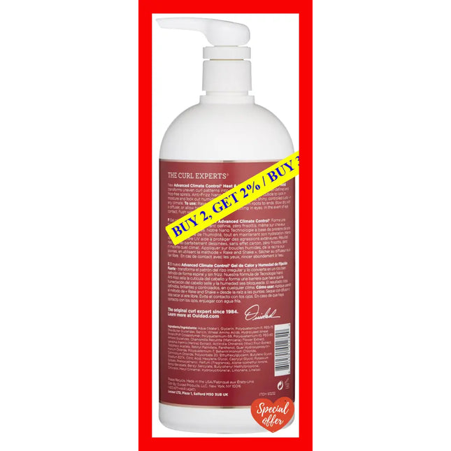 Advanced Climate Control Heat And Humidity Gel - Strong Hold By Ouidad For Unisex 33.8 Oz