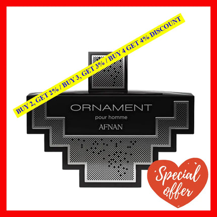 Afnan Ornament Pour Homme Eau De Parfum For Men 3.4 Oz / 100 Ml