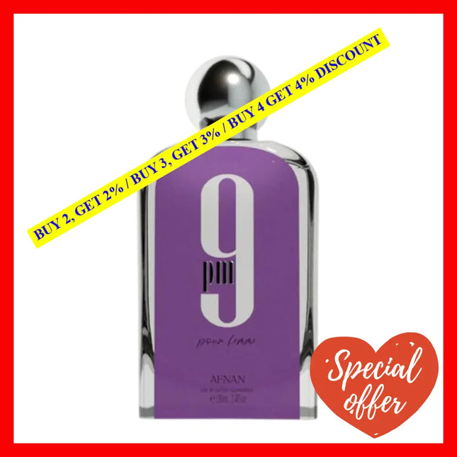 Afnan Perfumes 9Pm Pour Femme Eau De Parfum Spray 3.4 Oz 100Ml