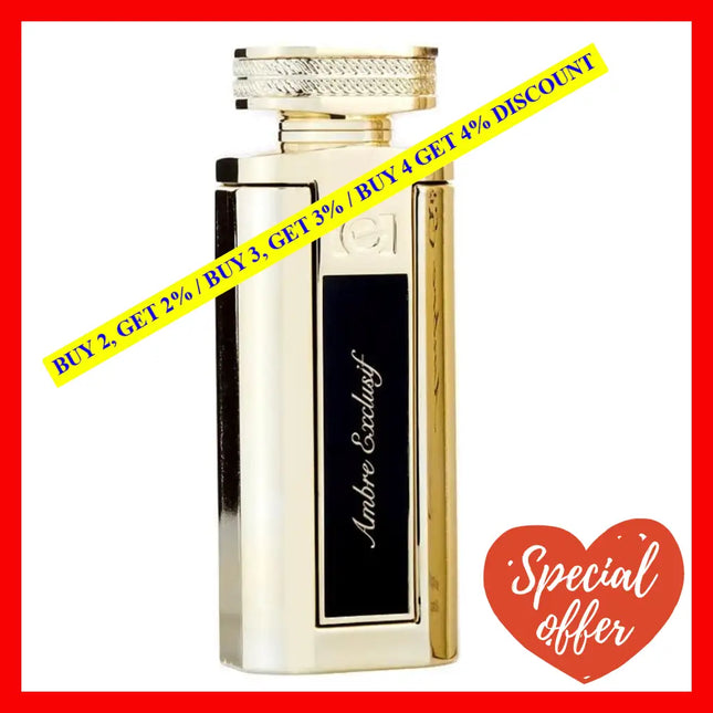 Afnan Perfumes Ambre Exclusif Eau De Parfum Women 3.4 Oz / 100 Ml