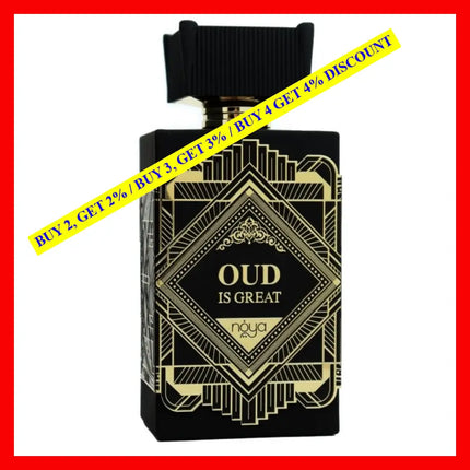 Afnan Perfumes Oud Is Great Eau De Parfum Unisex 3.4 Oz / 100 Ml
