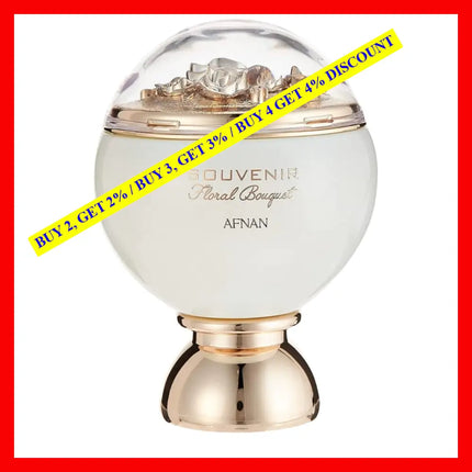 Afnan Perfumes Souvenir Floral Bouquet Eau De Parfum For Women 3.4 Oz / 100 Ml
