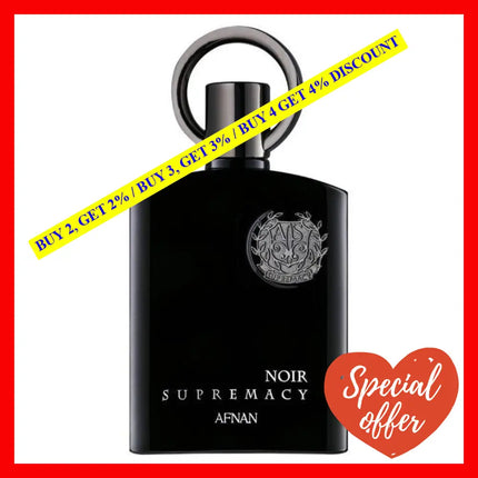 Afnan Perfumes Supremacy Noir Eau De Parfum Spray For Men 3.4 Oz / 100 Ml