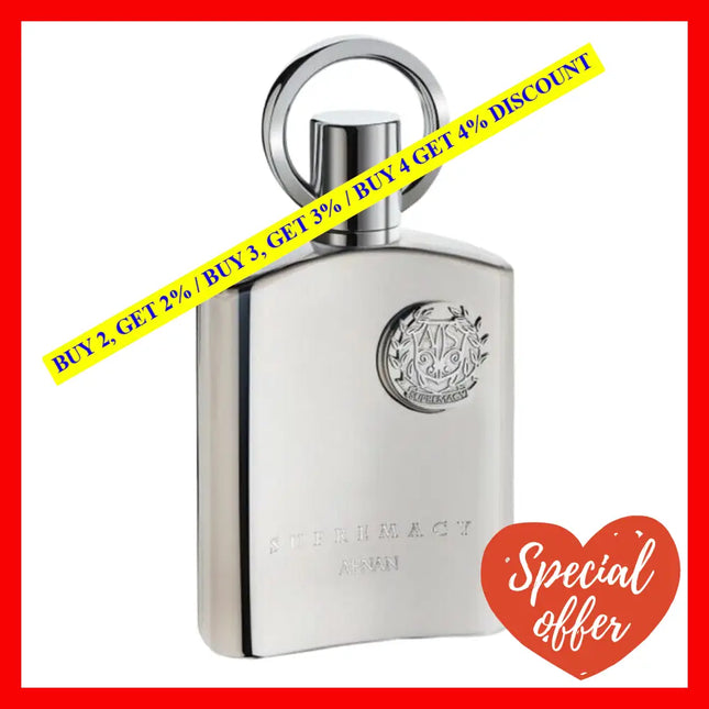 Afnan Perfumes Supremacy Silver Eau De Parfum For Men 3.4 Oz / 100 Ml