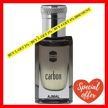Ajmal Carbon Concentrated Perfume Oil For Men 0.33 Oz / 10 Ml