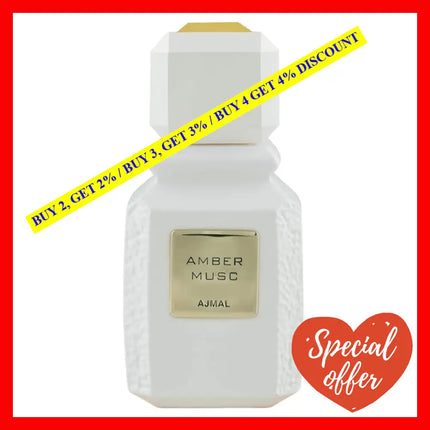 Ajmal Cuir Musc Eau De Parfum Unisex 3.4 Oz / 100 Ml