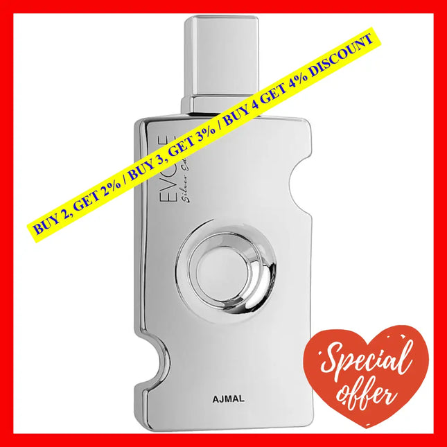 Ajmal Evoke Silver Edition Eau De Parfum For Women 2.5 Oz / 75 Ml