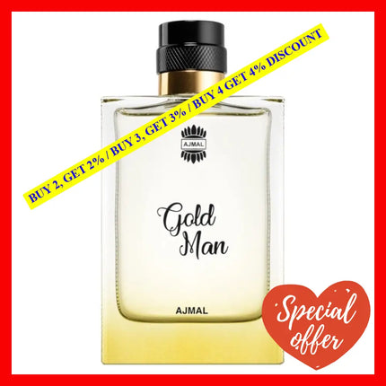 Ajmal Gold Eau De Parfum Unisex 3.4 Oz / 100 Ml