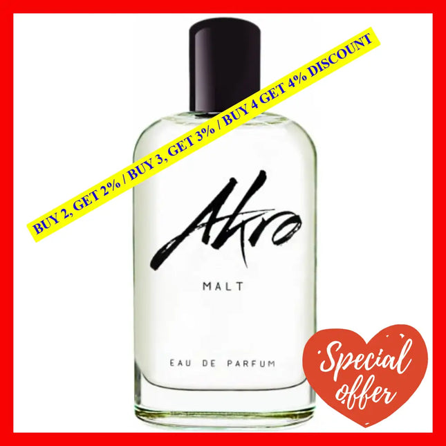 Akro Malt Eau De Parfum Unisex 3.4 Oz / 100 Ml