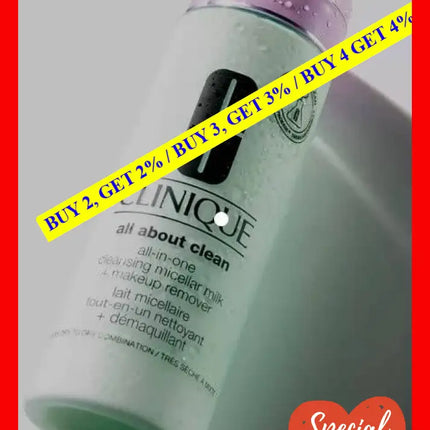 All About Clean All-In-One Cleansing Micellar Milk And Makeup Remover - Dry Skin By Clinique For
