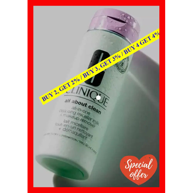 All About Clean All-In-One Cleansing Micellar Milk And Makeup Remover - Dry Skin By Clinique For