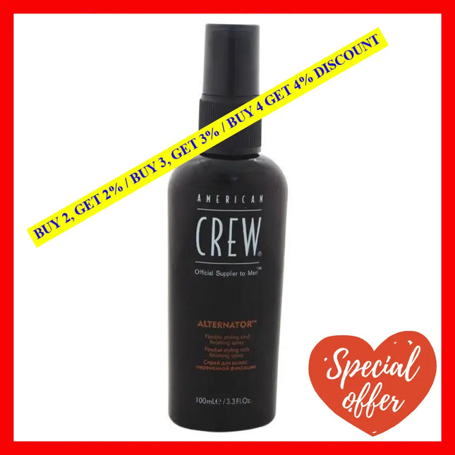 Alternator Flexible Styling And Finishing Spray By American Crew For Men - 3.3 Oz Hairspray