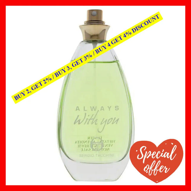 Always With You By Sergio Tacchini For Women - 3.3 Oz Edt Spray (Tester)
