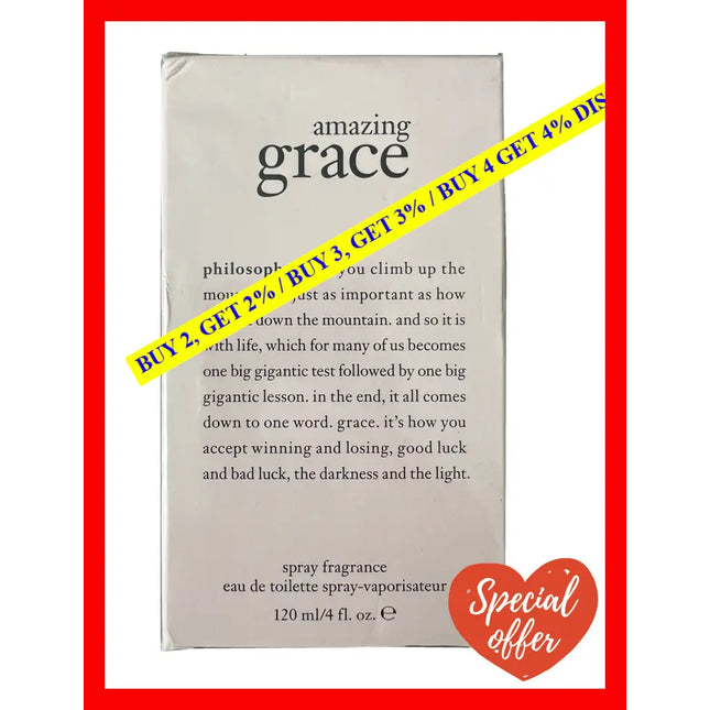 Amazing Grace By Philosophy For Women - 4 Oz Edt Spray