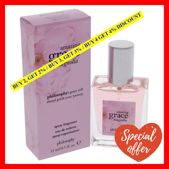 Amazing Grace Magnolia By Philosophy For Women - 0.5 Oz Edt Spray