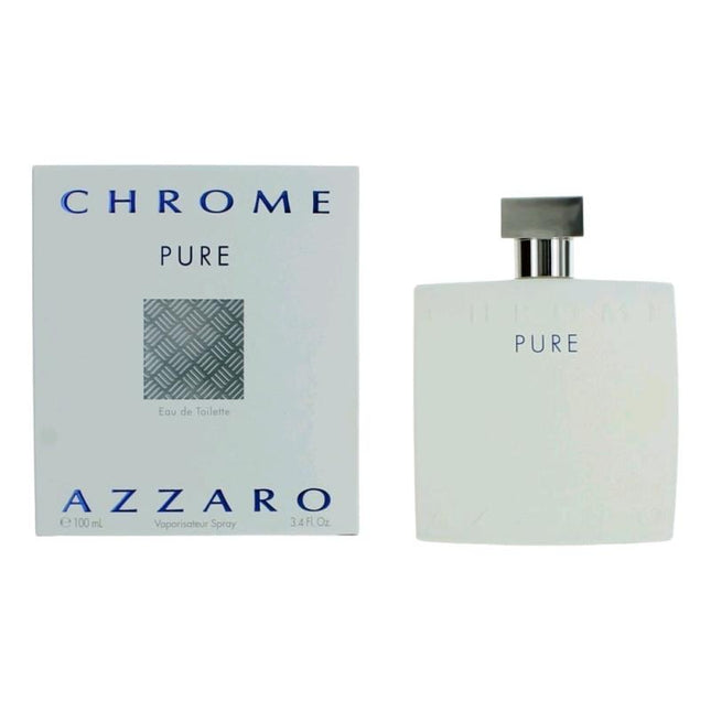 Chrome Pure By Azzaro, 3.4 Oz Eau De Toilette Spray For Men