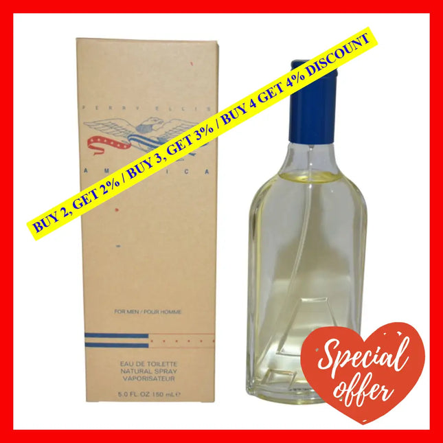 America By Perry Ellis For Men - 5 Oz Edt Spray