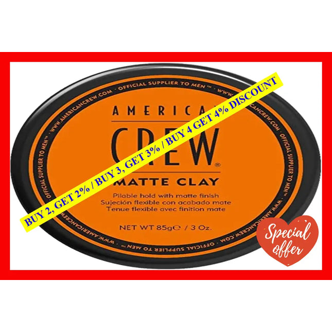 American Crew Matte Clay For Men 3 Oz