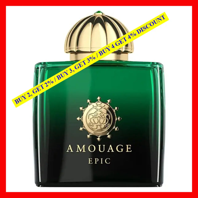 Amouage Epic For Women Eau De Parfum For 3.4 Oz / 100 Ml