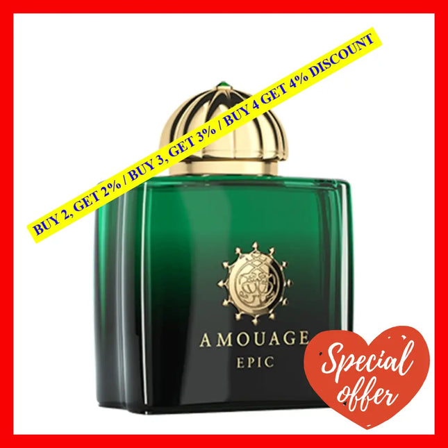 Amouage Epic For Women New Packing Eau De Parfum Spray 3.4Oz - 100Ml