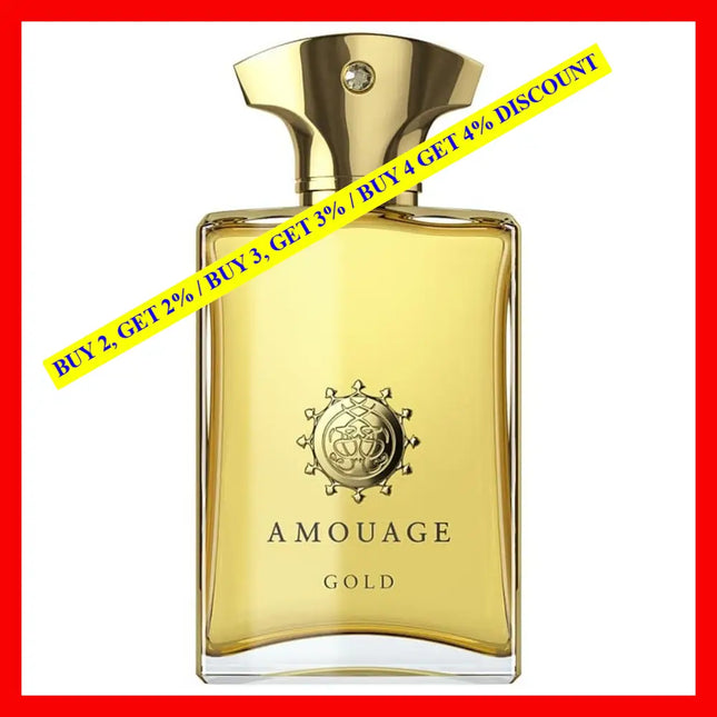 Amouage Gold Eau De Parfum For Men 3.4 Oz / 100 Ml