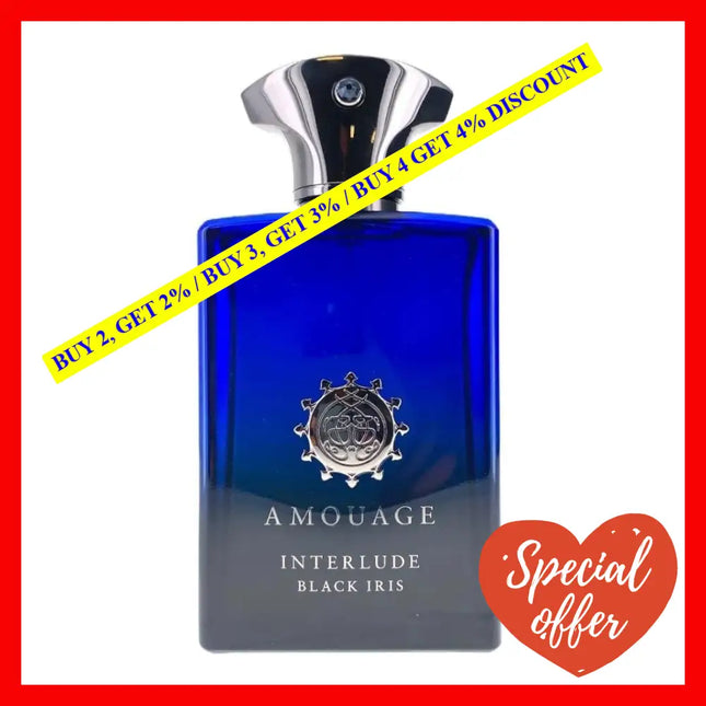 Amouage Interlude Black Iris Eau De Parfum For Men 3.3 Oz / 100 Ml