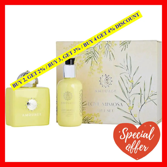 Amouage Love Mimosa Gift Set Set- 3.4Oz Edp And Body Lotion