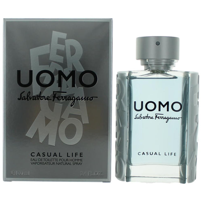 Uomo Casual Life By Salvatore Ferragamo, 3.4 Oz Eau De Toilette Spray For Men