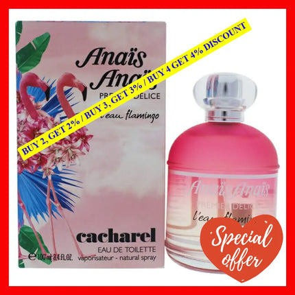 Anais Premier Delice Leau Flamingo By Cacharel For Women - 3.4 Oz Edt Spray (Tester)