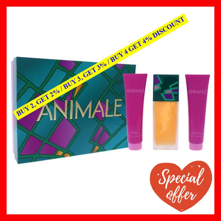 Animale By For Women - 3 Pc Gift Set 3.4Oz Edp Spray Body Lotion Shower Gel