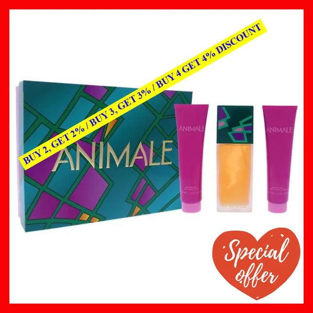 Animale By For Women - 3 Pc Gift Set 3.4Oz Edp Spray Body Lotion Shower Gel