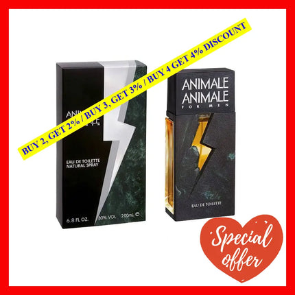 Animale Eau De Toilette Spray For Men 6.8 Ounce
