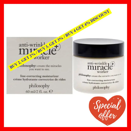 Anti-Wrinkle Miracle Worker Plus Line-Correcting Moisturizer By Philosophy For Unisex - 2 Oz
