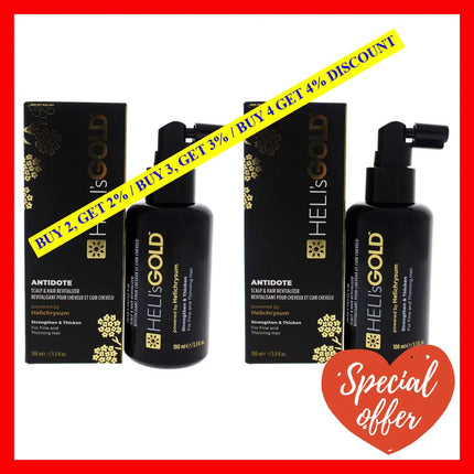 Antidote Scalp And Hair Revitalizer By Helis Gold For Unisex - 3.3 Oz Treatment Pack Of 2