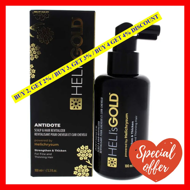 Antidote Scalp And Hair Revitalizer By Helis Gold For Unisex - 3.3 Oz Treatment Pack Of 3