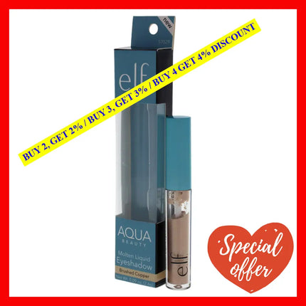 Aqua Beauty Molten Liquid Eyeshadow - Brushed Copper By E.l.f. For Women 0.09 Oz Eye Shadow