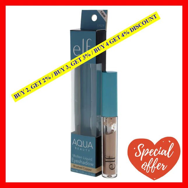 Aqua Beauty Molten Liquid Eyeshadow - Brushed Copper By E.l.f. For Women 0.09 Oz Eye Shadow
