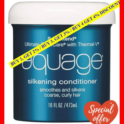 Aquage Silkening Conditioner 16 Oz. Provides Luxurious Dual Color Protection Leaves Hair Manageable