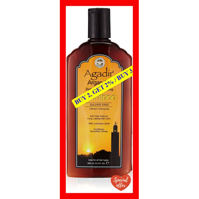 Argan Oil Daily Moisturizing Shampoo By Agadir For Unisex - 12.4 Oz