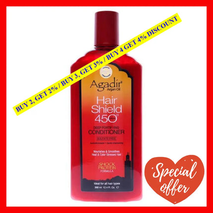 Argan Oil Hair Shield 450 Deep Fortifying Conditioner By Agadir For Unisex - 12.4 Oz