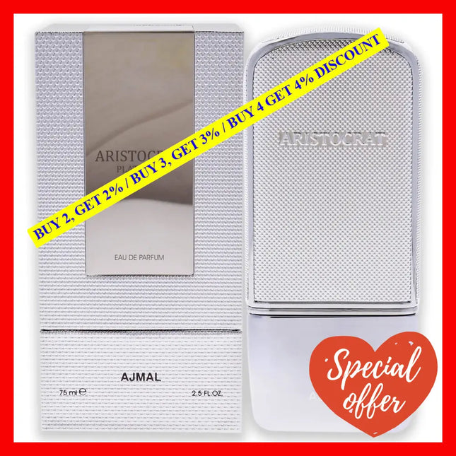 Aristocrat Platinum By Ajmal For Men - 2.5 Oz Edp Spray